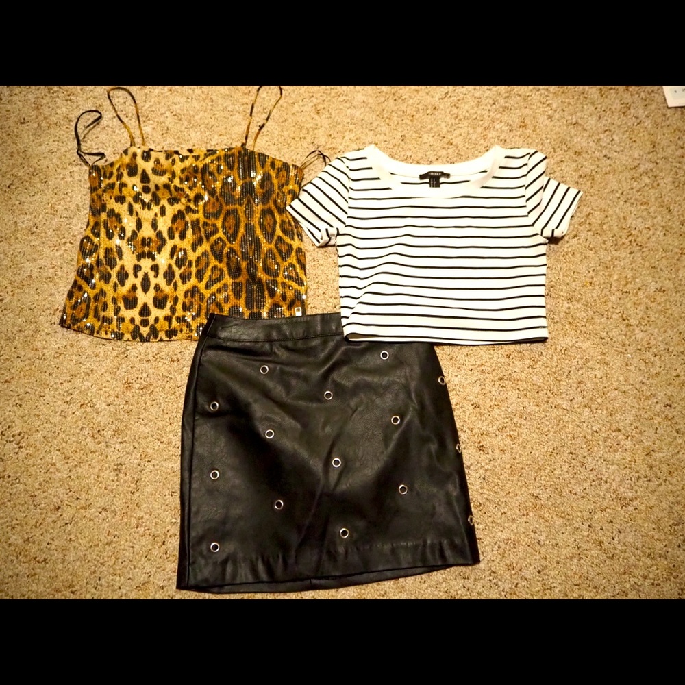 Crop top and skirt set